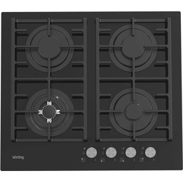 Газовая варочная поверхность Korting HGG 6825 CTN (чёрное стекло) фото 