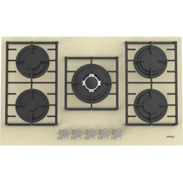 Газовая варочная поверхность Korting HGG 9835 CTB (бежевое стекло) фото 