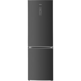 Двухкамерный холодильник Korting KNFC 62980 GN (чёрное стекло) фото 