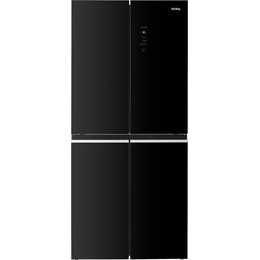 Холодильник Side by Side Korting KNFM 84799 GN (чёрное стекло) фото 
