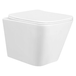 Унитаз подвесной безободковый Azario Hugo AZ-3103 с тонкой крышкой микролифт фото 