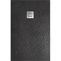 Каменный поддон BelBagno UNO 120х90 см TRAY-MR-UNO-AH-120/90-35-NERO-CR, чёрный матовый фото 