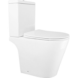 Унитаз-компакт безободковый Azario Flin AZ-1363C с тонкой крышкой микролифт фото 