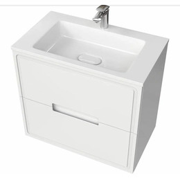 Тумба подвесная с раковиной Taliente Olejio 80 см TA-MBO-80PR-blanco, белый глянцевый фото 