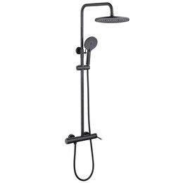 Душевая стойка Abber Emotion AF8816B, чёрный матовый, Цвет производителя: чёрный матовый фото 