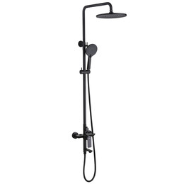 Душевая стойка Abber Emotion AF8816B, чёрный матовый, Цвет производителя: чёрный матовый фото 