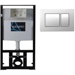 Инсталляция для подвесного унитаза Azario AZ-8010-1000 (кнопка смыва хром матовая AZ-8200-0030) фото 