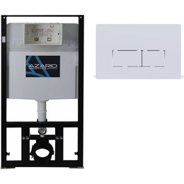 Инсталляция для подвесного унитаза Azario AZ-8010-1000 (кнопка смыва белая AZ-8200-0090/AZ-P58-0130) фото 