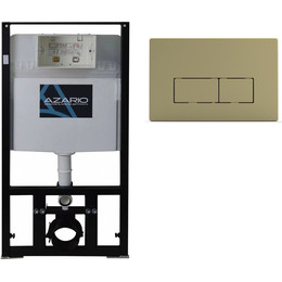 Инсталляция для подвесного унитаза Azario AZ-8010-1000 (кнопка смыва золото AZ-8200-0091/AZ-P58-0160) фото 