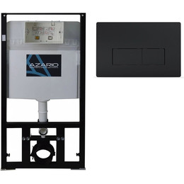 Инсталляция для подвесного унитаза Azario AZ-8010-1000 (кнопка смыва чёрная матовая AZ-8200-0092/AZ-P58-0190) фото 