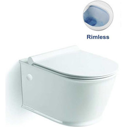 Унитаз подвесной безободковый Vincea Bordo VT1-16 с тонкой крышкой микролифт фото 