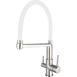 Смеситель для кухни Esko K26 W, белый/никель матовый, Цвет производителя: белый, никель фото 