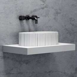 Раковина-чаша Abber Stein 56 см AS2655, белый матовый фото 