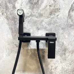 Набор для гигиенического душа Haiba HB5517-7, чёрный матовый фото 