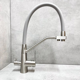 Смеситель для кухни Haiba HB76822, сатин фото 