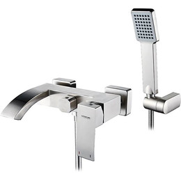 Смеситель для ванны Ledeme L73217 с душевым гарнитуром фото 