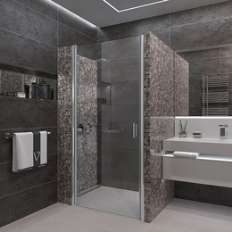 Душевая дверь Veconi 80 см VN43-80-01-C5, хром/прозрачное фото 