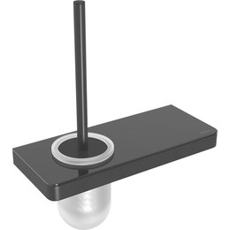 Ёршик для унитаза Lemark Glass line 9762033, чёрный матовый/чёрное стекло фото 