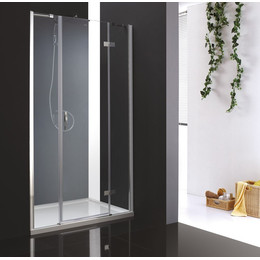 Душевая дверь Cezares 200 см BERGAMO-W-B-13-100+60/40-C-Cr-R, хром/прозрачное фото 