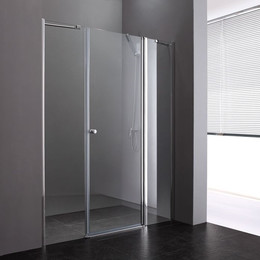 Душевая дверь Cezares 185 см ELENA-W-B-13-100+60/30-C-Cr, хром/прозрачное фото 