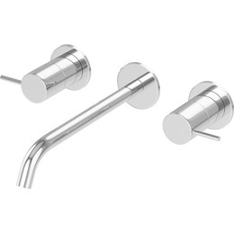 Смеситель для раковины настенный Cezares LEAF-BLI3L-L-01-W0 фото 