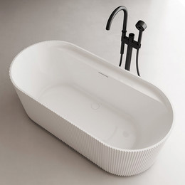 Ванна акриловая Abber 170x80 см AB9444MW, белый матовый фото 