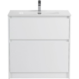 Тумба напольная с раковиной Cezares 80 см KRAFT-800-2C-PIA-BO (раковина BB800ETL) bianco opaco фото 