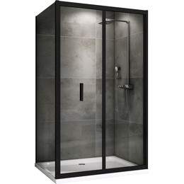 Душевое ограждение Abber Sonnenstrand 120х75 см AG07120B-S75B, чёрный/прозрачное фото 