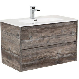 Тумба подвесная с раковиной BelBagno 90 см KRAFT-900-2C-SO-PP (раковина LOV-900-LVB) Pino Pasadena фото 