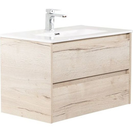 Тумба подвесная с раковиной BelBagno 90 см KRAFT-900-2C-SO-RGB (раковина LOV-900-LVB) Rovere Galifax Bianco фото 