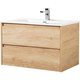 Тумба подвесная с раковиной BelBagno 90 см KRAFT-900-2C-SO-RNN (раковина LOV-900-LVB) Rovere Nebrasca Nature фото 
