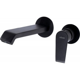 Смеситель для раковины настенный Cezares NAUTIC-BLI2-NOP, чёрный матовый, Цвет производителя: чёрный матовый фото 