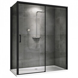 Душевое ограждение Abber Komfort 120х90 см AG93120B-S92B (стекло 8 мм) чёрный/прозрачное фото 