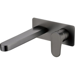 Смеситель для раковины настенный Boheme Spectre 455-Gm (со скрытой частью) gun metal, Цвет производителя: gun metal фото 