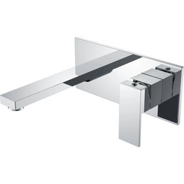 Смеситель для раковины настенный Boheme Qubic 475-CR (со скрытой частью) chrome, Цвет производителя: chrome фото 