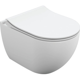 Унитаз подвесной безободковый Cersanit Brasko Smart Clean ON DPL EO Slim LP A64824 с тонкой крышкой микролифт фото 