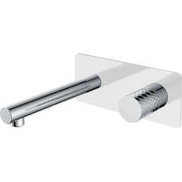 Смеситель для раковины настенный Boheme Stick 125-WCR (со скрытой частью) white chrome, Цвет производителя: white chrome фото 