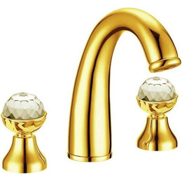 Смеситель для раковины Boheme Imperiale Presente Swarovski 337, золото фото 