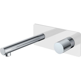 Смеситель для раковины настенный Boheme Stick 125-WCR.2 (со скрытой частью) white chrome, Цвет производителя: white chrome фото 