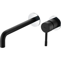 Смеситель для раковины настенный Boheme Uno 465-BCR (со скрытой частью) black chrome, Цвет производителя: black chrome фото 