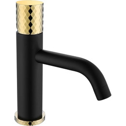 Смеситель для раковины Boheme Stick 121-BG, чёрный/золото, Цвет производителя: чёрный, золото фото 