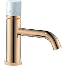Смеситель для раковины Boheme Stick 121-G-MR-W, white mramor gold фото 