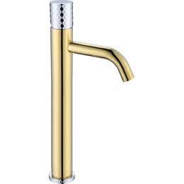 Смеситель для раковины высокий Boheme Stick 122-GCR, gold chrome, Цвет производителя: gold chrome фото 