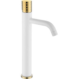 Смеситель для раковины высокий Boheme Stick 122-WG, white gold, Цвет производителя: white gold фото 
