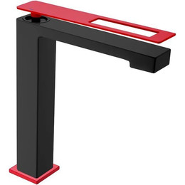 Смеситель для раковины высокий Boheme Q 142-BR, black-red, Цвет производителя: black-red фото 