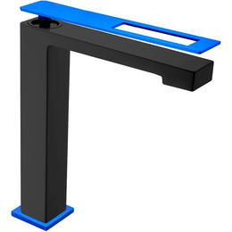 Смеситель для раковины высокий Boheme Q 142-BUW, black blue, Цвет производителя: black blue фото 