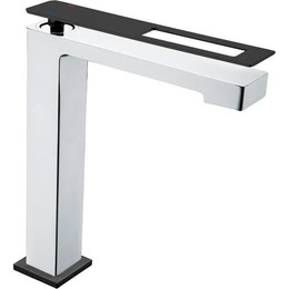 Смеситель для раковины высокий Boheme Q 142-CRB, black chrome, Цвет производителя: black chrome фото 
