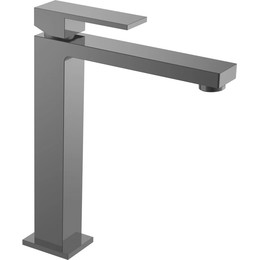 Смеситель для раковины высокий Boheme Qubic 472-SGM, shine gun metal, Цвет производителя: shine gun metal фото 