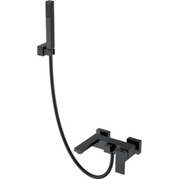 Смеситель для ванны Boheme Qubic 473-B, чёрный матовый, Цвет производителя: чёрный матовый фото 