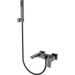 Смеситель для ванны Boheme Qubic 473-SGM, shine gun metal, Цвет производителя: shine gun metal фото 